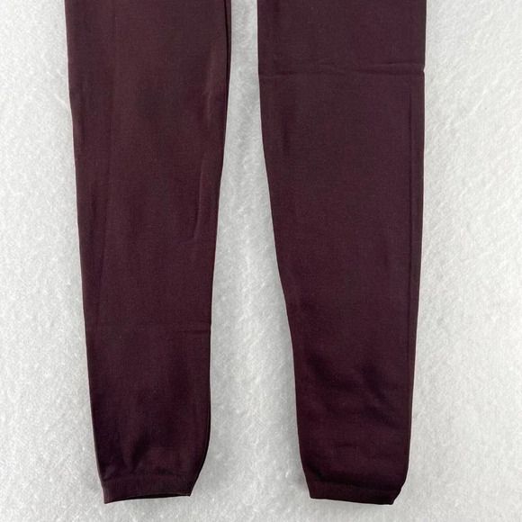 Kathy Leggings Womens One Size Fleece Lined Seamless High Waist Athletic Brown - Picture 4 of 7